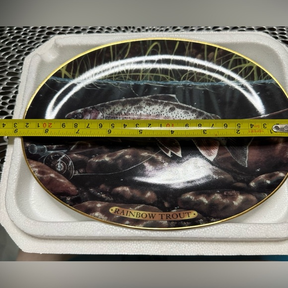 Bradford Exchange Fresh Water Game Fish Of North America Rainbow Trout Plate - Picture 5 of 6